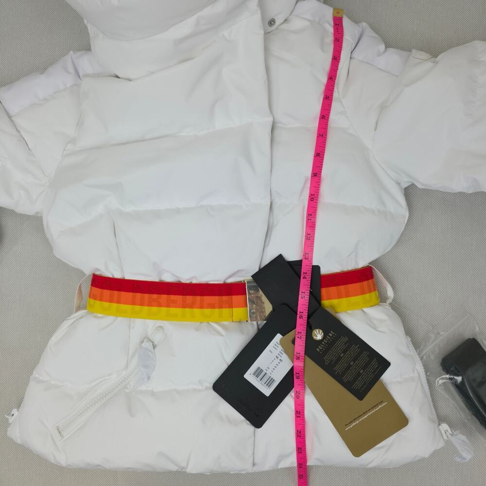 Goldbergh Bufera Quilted Ski Jacket White Hooded Down Puffer Coat Size 10 NWT - Picture 8 of 14